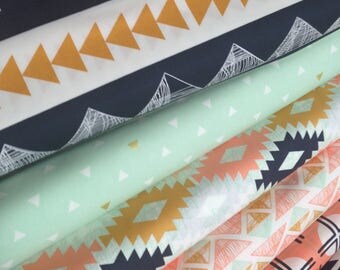Arizona fabric, Aztec Baby Quilt Fabric, Tribal Baby Quilt Fabric, Southwest Baby Quilt Fab, Tribal Scarf Fabric, Tribal fabric, Bundle of 6