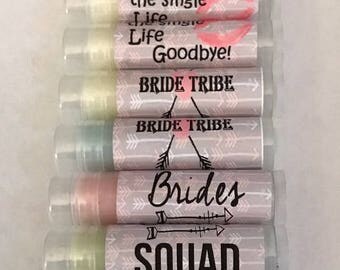 Bachelorette Lip Balm, Bachelorette Party Favors, Kissing the Single Life Goodbye, Bride Tribe, Bride Squad