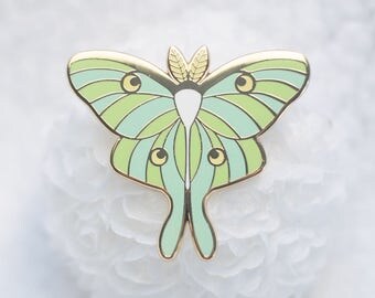 Luna Moth Hard Enamel Lapel Pin