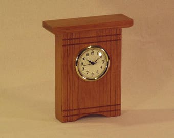 Cherry Desk Clock with Accents