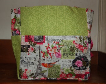 paris eiffel tower green bag/purse/ diaper bag