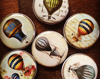 Hot Air Balloon MAGNETS set of SIX