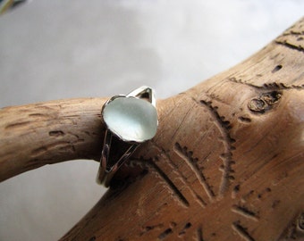 Sea Glass Ring - Seafoam Sea Glass - Beach Glass Ring - Beach Glass Jewelry - Beach Glass