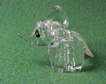 Swarovski Crystal Happy Elephant Figurine signed with Swan logo
