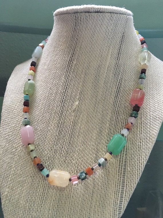 Items similar to Stone necklace, beaded necklace, gemstone necklace on Etsy