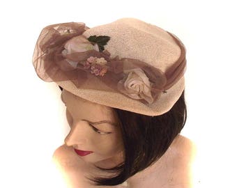 40s Summer Hat Vintage Carol Hat