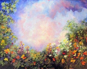 painting landscape original landscape painting flower garden home decor wall decor - Simple Flower Garden Paintings painting landscape original landscape painting flower garden home decor wall decor - Simple Flower Garden Paintings