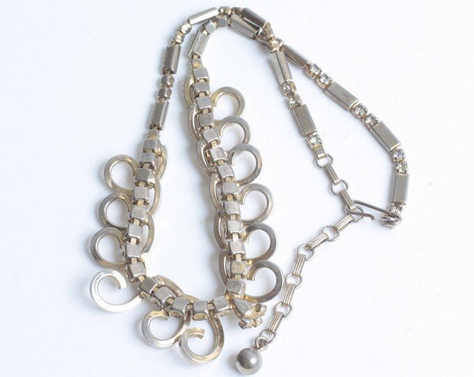 Sarah Coventry Rhinestone Necklace Celestial Fire 1956 Vintage