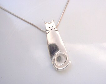  Cat  Jewelry Cat  Pendant Necklace with a Pure by 