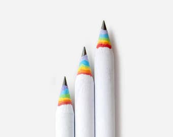 Rainbow Pencils - The basic 3 pack - WHITE
