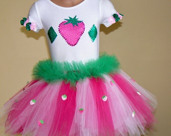 Strawberry Shortcake Toddlers Costume Size 2T - Girls 7