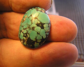 Chinese Spiderweb Turquoise Freeform Designer Cabochon NICE
