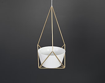 LOTUS .01 - Geometric Modern Hanging Planter - Geometric Planter - Himmeli