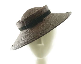Kentucky Derby Hat, Straw Hat, Mother of the Bride Hat, Wedding Hat, Derby Hat, 1940s Fashion Hat, Ascot Hat, Skimmer Hat, Straw Boater Hat