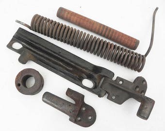 5 salvaged Sewing Machine Parts Cast Iron Wood for your assemblage Steampunk project