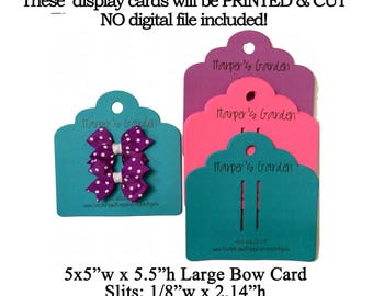 Download Large hair bow display cards-QTY 150