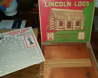 1930s The Original Lincoln Logs Box Set All American by KrauseHaus