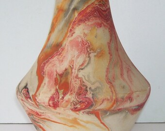Nemaji Pottery Vase, Mixture of Colors, American Indian Pottery, Sienne Color Pottery Vase, South Western Decor, Beehive Shape Vase,