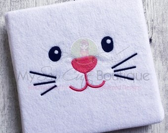 Bunny Face Embroidery Design - Easter Rabbit Machine Designs - 6 Sizes - Instant Download