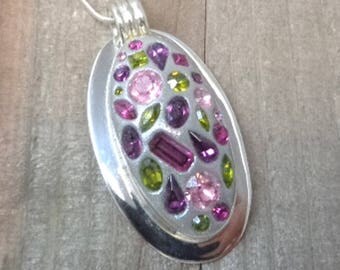 Swarovski Crystal Clay Oval Pendant with chain
