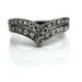 Vintage Wedding Ring Diamond Wedding Ring Band Contoured Wedding Band 1.50ctw Diamond Stackable Ring 14K White Gold Insert Ring Size 7!