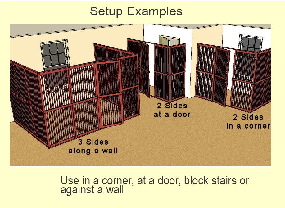 Wooden Pet Gate door included Dog Room Dividers with Door