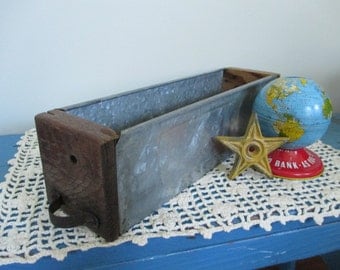 Vintage Salvaged Wood and Metal Drawer - Studio Decor - Studio Storage - Industrial Decor