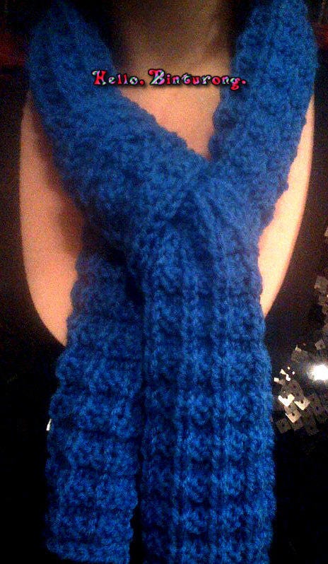 Waffle stitch scarf knitted scarf more colors available