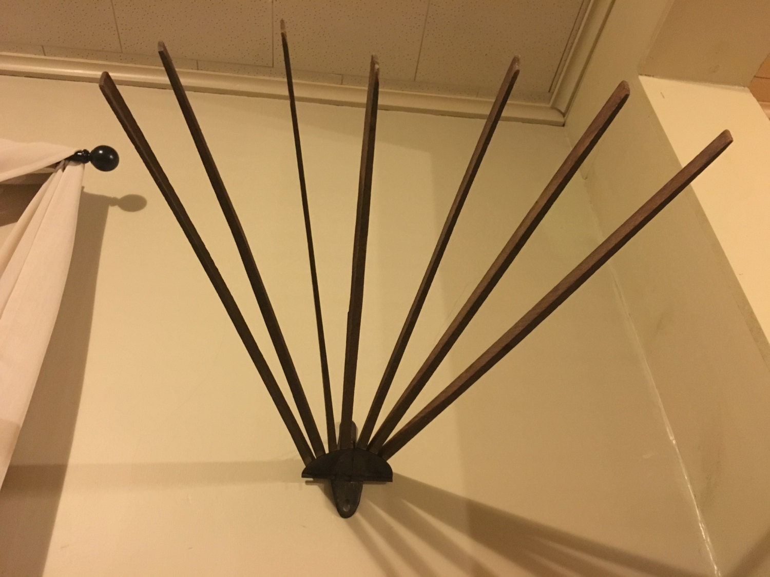 Antique Wooden Wall Drying Rack Antique Wooden Wall Drying Rack