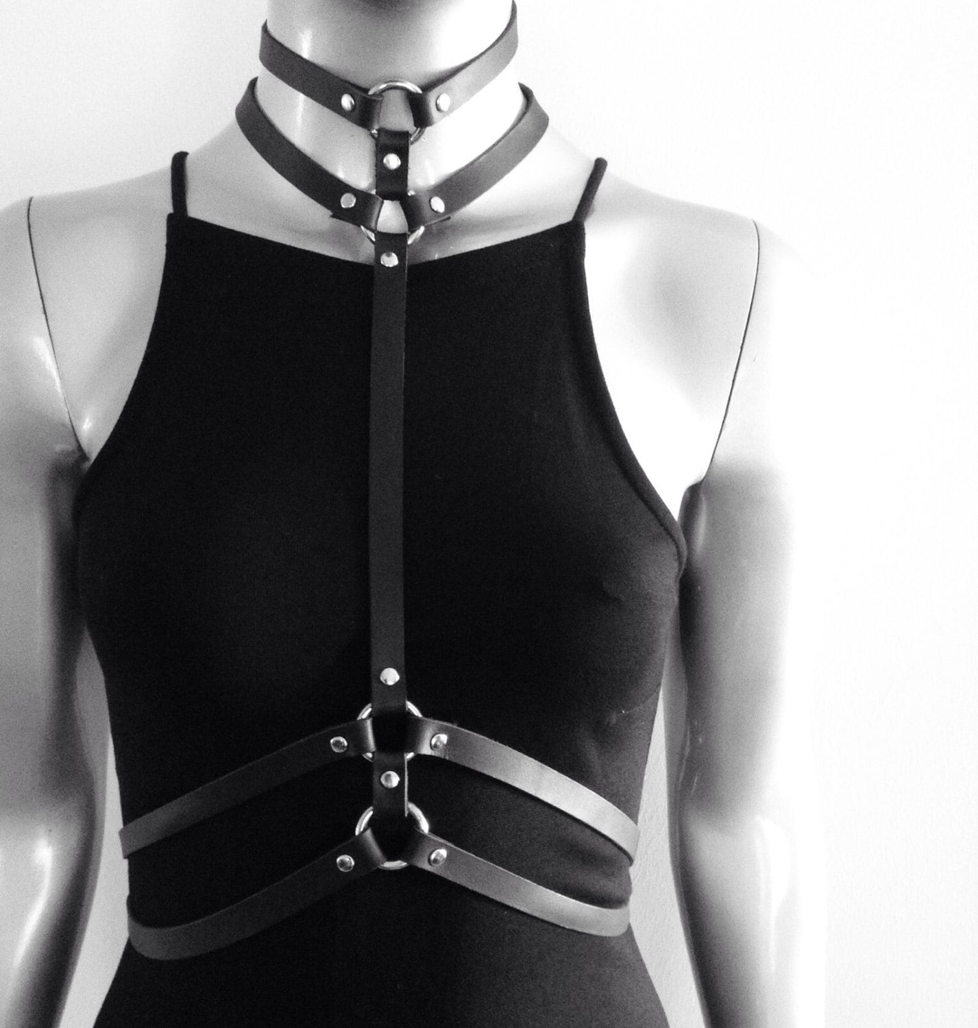 Collar Harness Leather Harness Women Body Harnes Leather