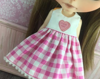 Blythe Dress - Not so sweet hearts - F you