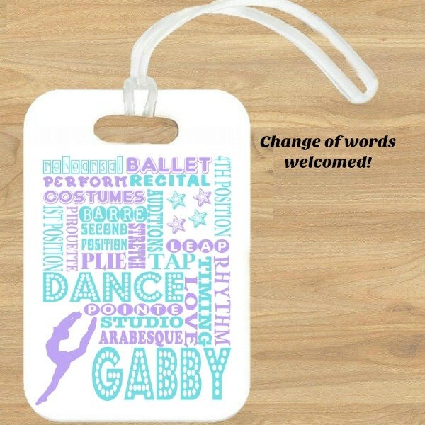 Dance gifts / Custom Luggage Tag / dance Bag Tag