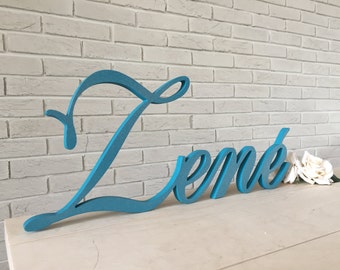 elegant name sign, baby name sign, letters baby name, wooden letters custom sign