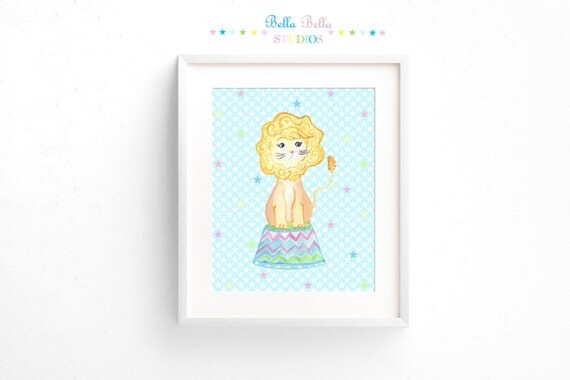 Circus Lion Print 8x10 ~ Printable Download Il_570xn