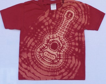 Custom Tie Dye Guitar Shirt Kids Guitar Tshirt Music Note
