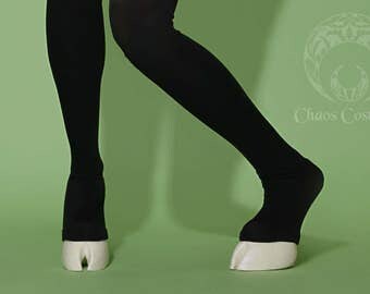 Creature Feet Unisex Cloven Hoof Shoes with Thigh High Leggings