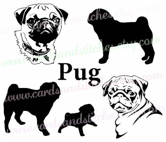 Download Pug SVG Pug Silhouettes SVG Dog Breeds SVG Digital Cut