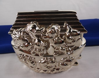 Noah's Ark Shiny Chrome Savings Bank