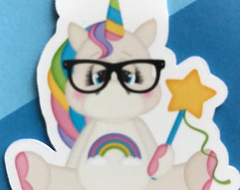Nerd Unicorn Magnetic bookmark