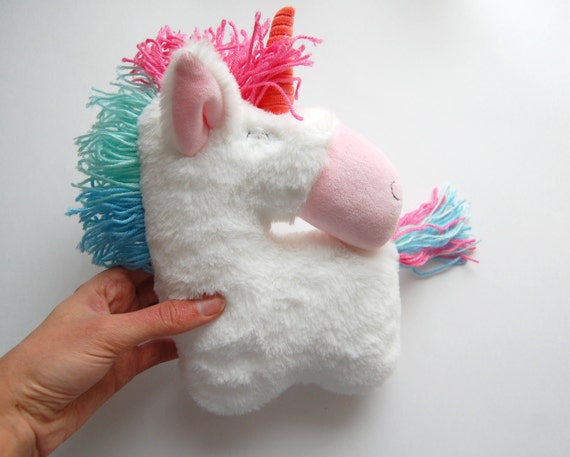 white unicorn plush toy