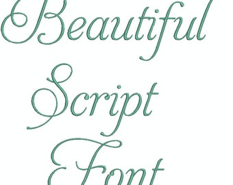 Beautiful Aphrodite Script Machine Embroidery Font, Upper Case, Lower Case, Symbols and Numerals
