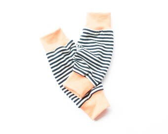 Summer leg warmers, organic jersey leg warmers, baby leg warmers, baby legwarmers, black striped leg warmers, baby girl summer
