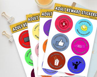 Adult Stickers / Adulting Sticker Set / Funny Stickers for Adults / Adult Reward Stickers / Grownup, Grown-Up Naughty Stickers / Sticker Set