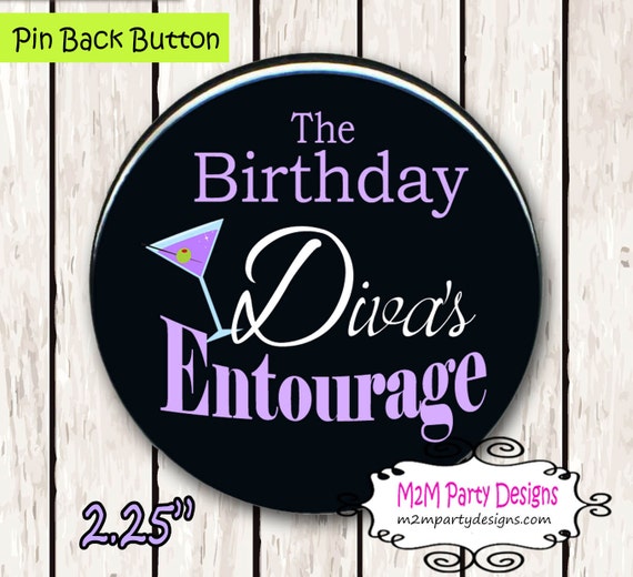 Download Items similar to Birthday Diva Birthday button ladies night diva entourage birthday girl girl's ...