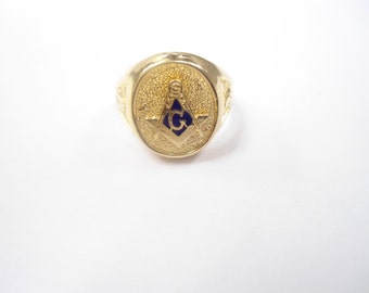 1 Goldplated Size 7 Masonic Ring