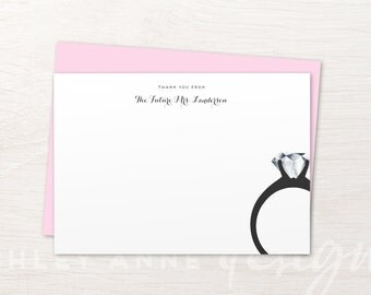 Bridal Shower Thank You Cards, Bridal Shower Thank Yous, Thank You From The Future Mrs, Wedding Stationery, Bride to Be Gift