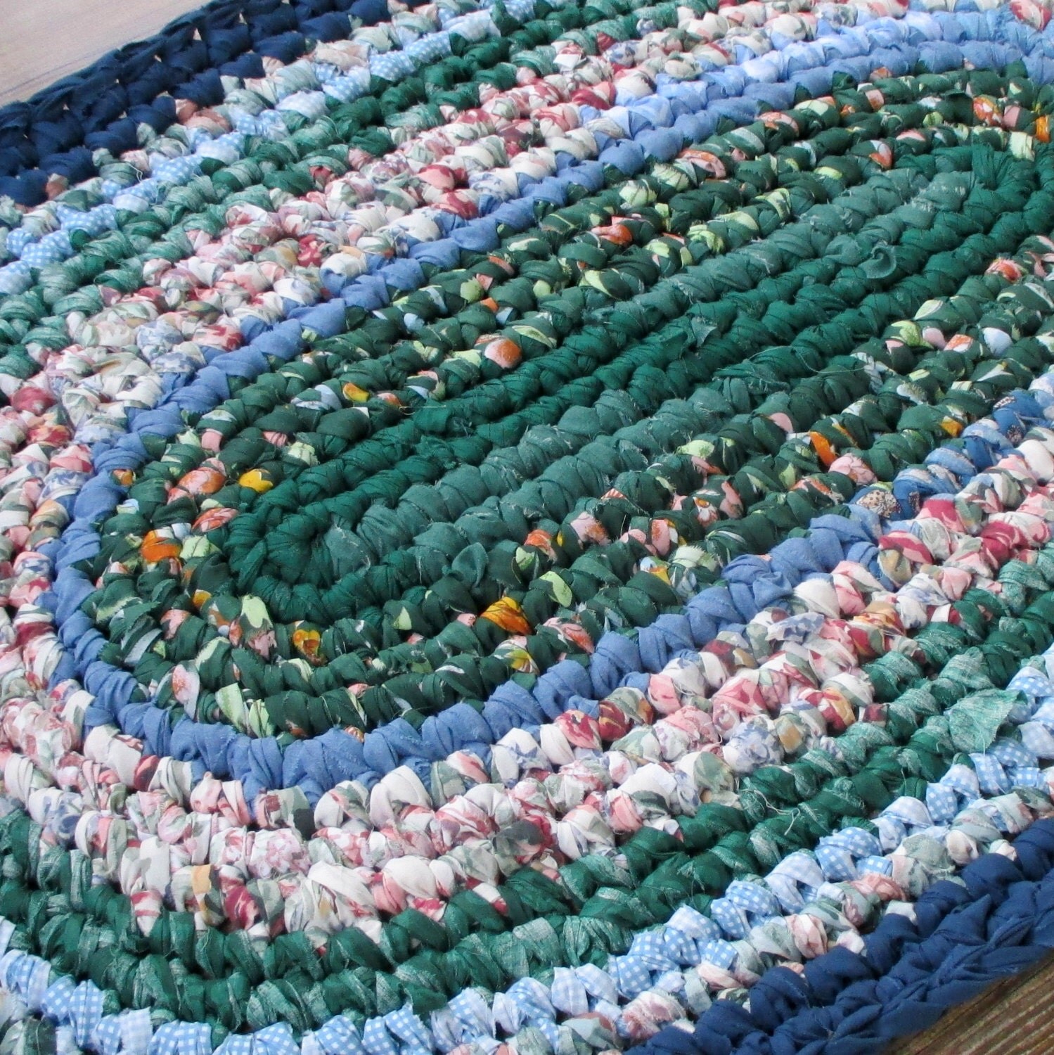 Kitchen Rug Rag Rug Rustic Home Decor Bedroom Handmade