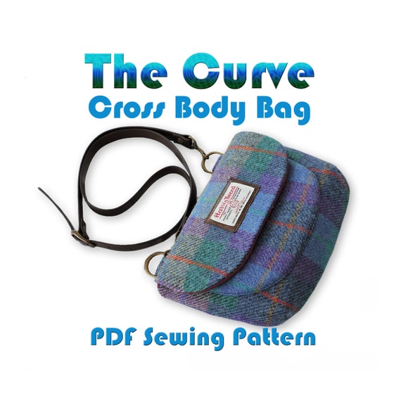 Bag sewing pattern The Curve Cross Body Bag PDF sewing