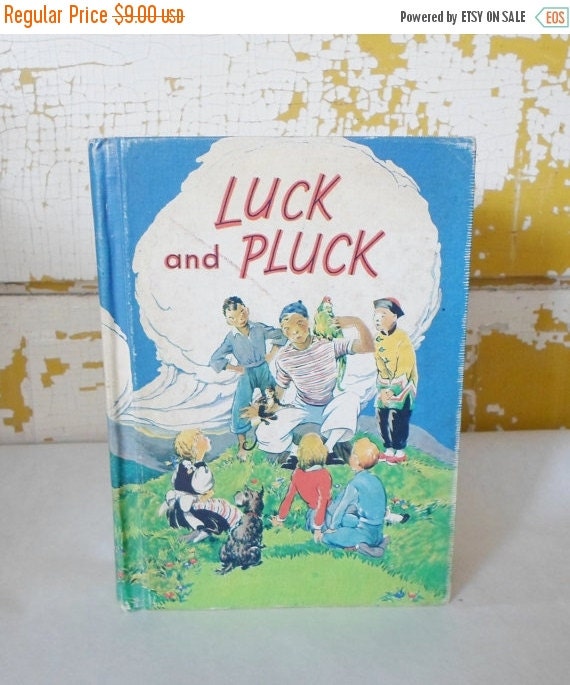 ON SALE Vintage Luck and Pluck Copyright by alsredesignvintage