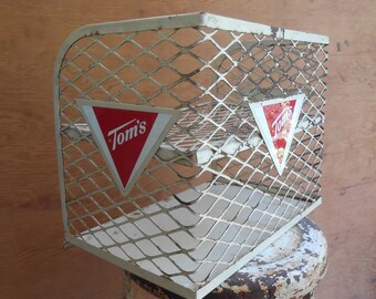 Vintage Advertising Display General Store Counter Tom's Peanuts Metal Product Display Rack
